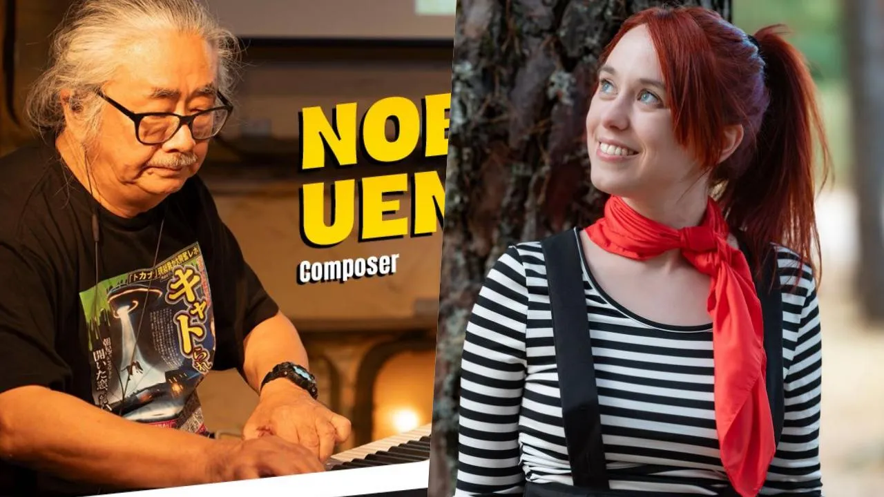 Elesky en la Comic-Con con el maestro Uematsu