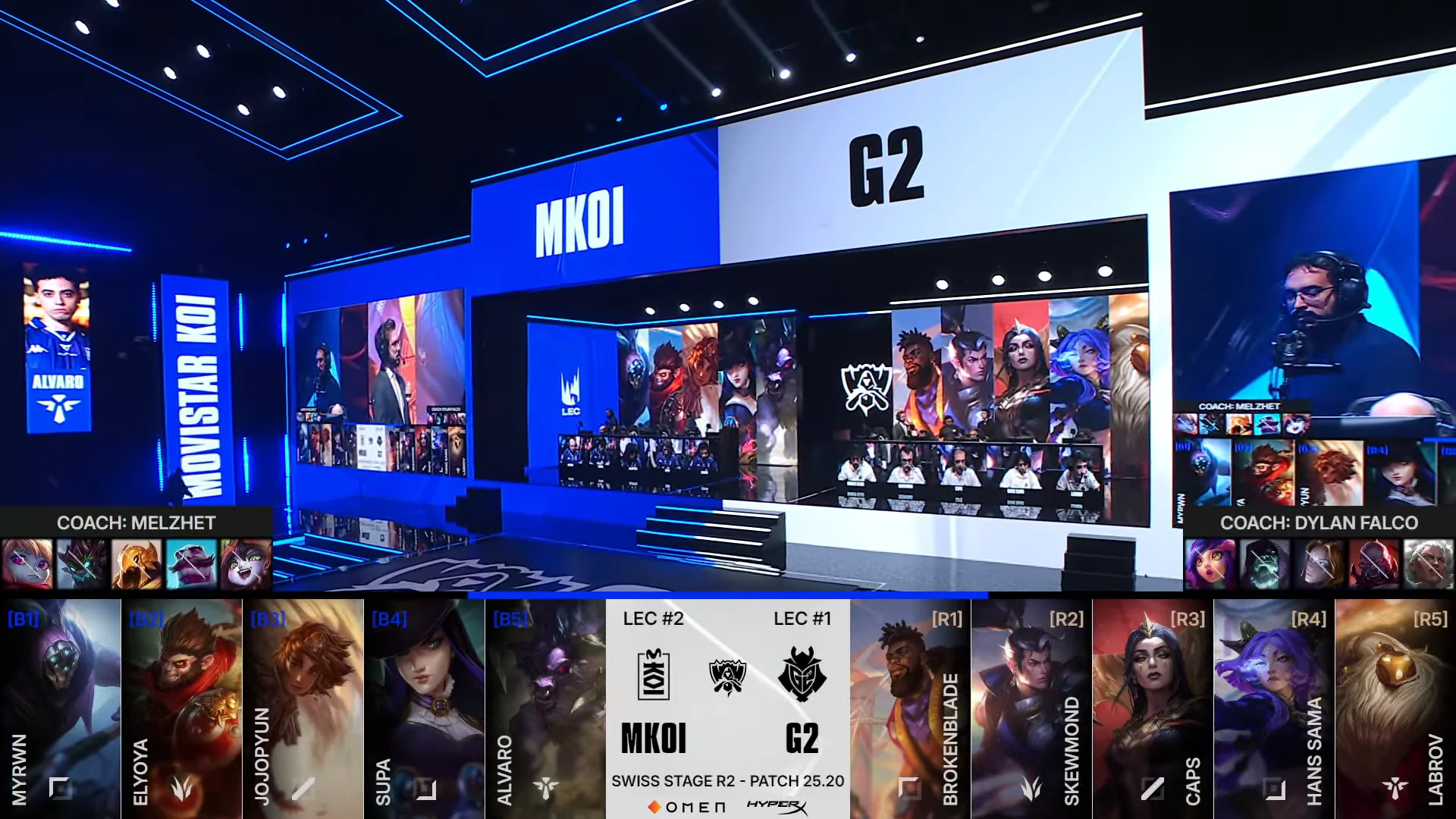 Así fue el draft el Movistar KOI vs G2 Esports en Worlds 2025