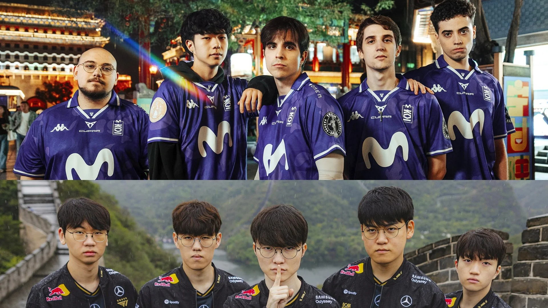 Movistar KOI vs T1 en Worlds 2025