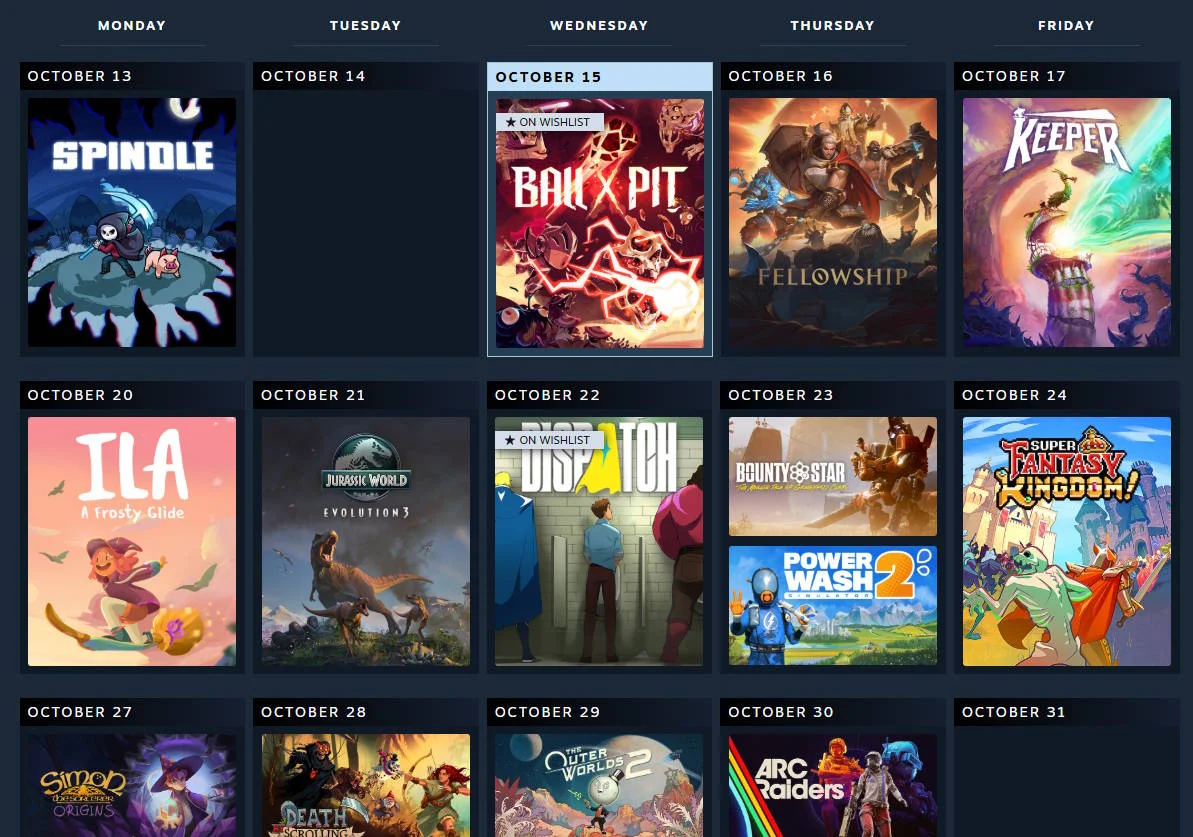 Steam añade un calendario personal de lanzamientos