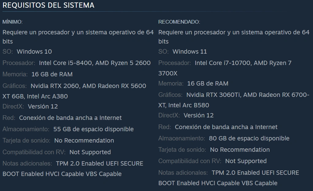 Detalles técnicos de Battlefield 6 en PC
