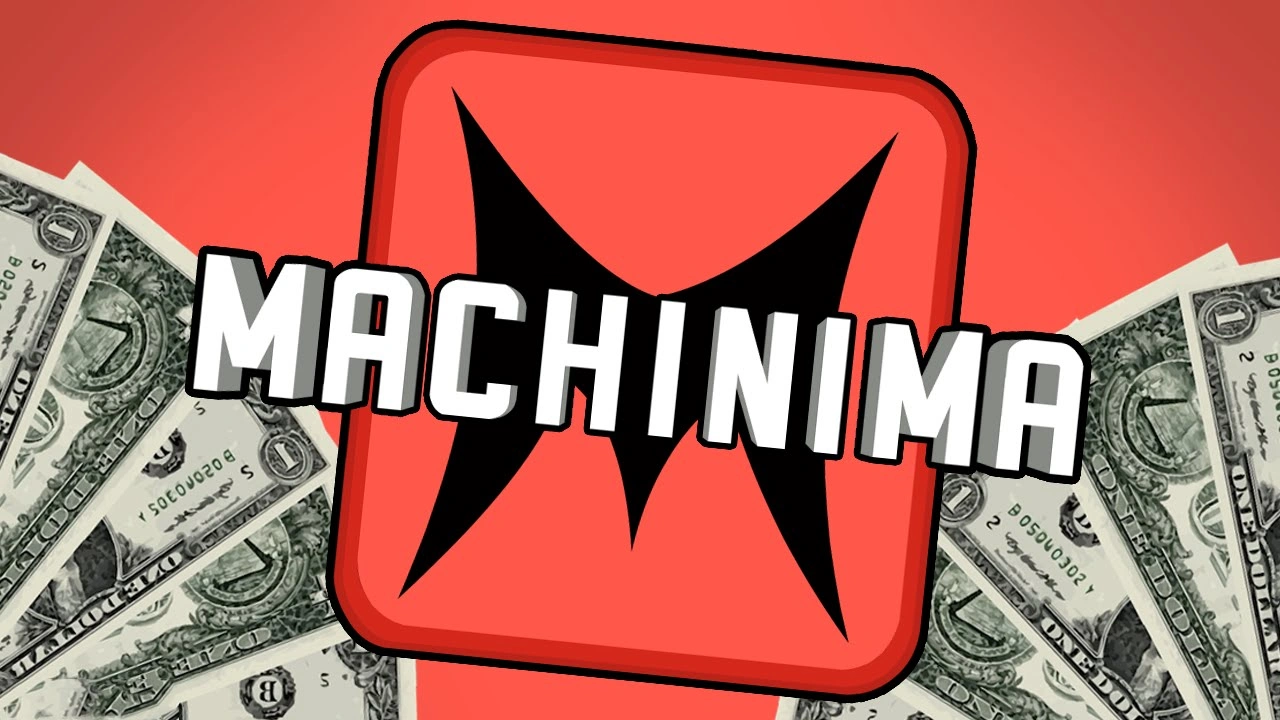 Logo de Machinima sobre varios billetes de dólar