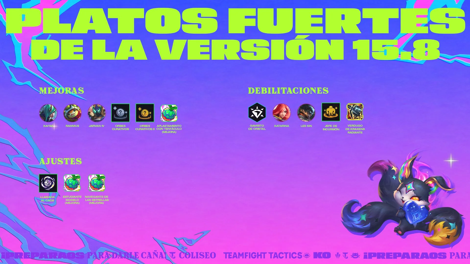 Resumen del parche 15.8 de TFT